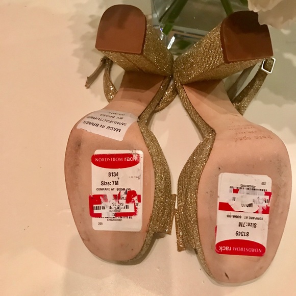 Kate spade gold Briana plat form heels sIze 7 - Picture 7 of 8